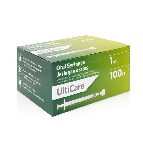 UltiCare Oral Medication Syringe Polypropylene Plastic Clear