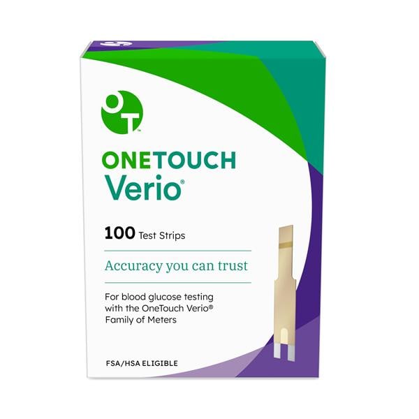 One Touch Verio Test Strips 100/Bx