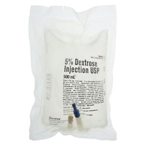 Viaflex IV Injection Solution Dextrose 5%/Water 500mL Bag Ea