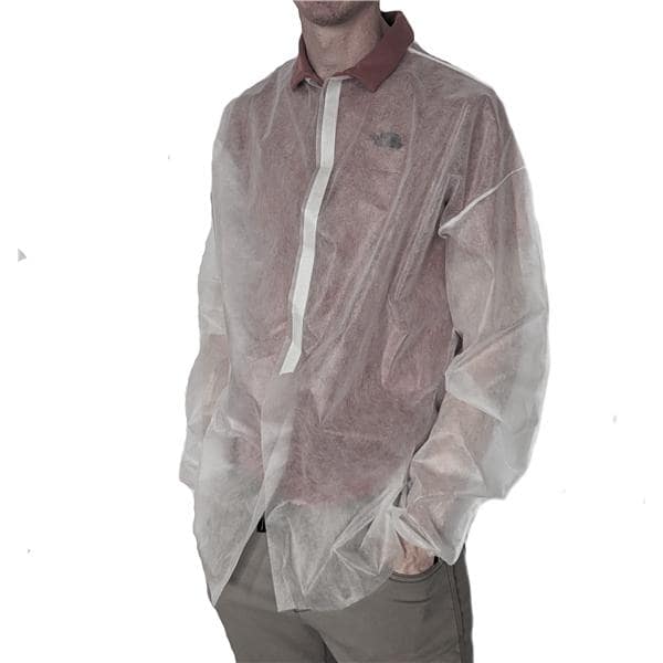 Barrier Jacket Not Rated 100% Polypropylene X Large White 5/bg