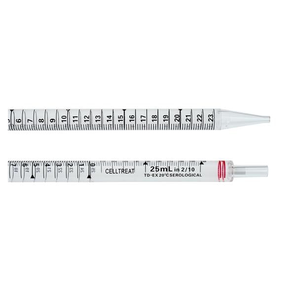 Serological Pipet Polystyrene 25mL Clear Sterile 200/Case