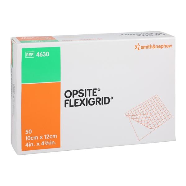 Opsite Flexigrid Film Transparent Dressing 4x4-3/4" Sterile Rectangle Adhs Clr