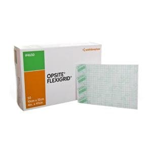 Opsite Flexigrid Film Transparent Dressing 4x4-3/4" Sterile Rectangle Adhs Clr