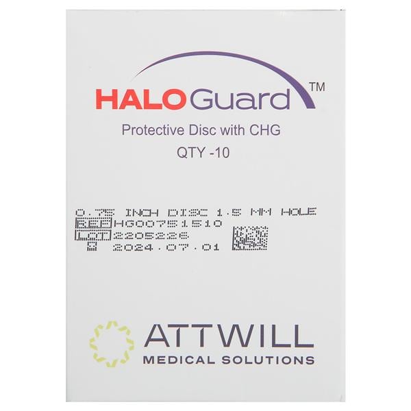 HALOGuard Foam IV Dressing 3/4" Sterile Disc Adhesive Highly Absorbent