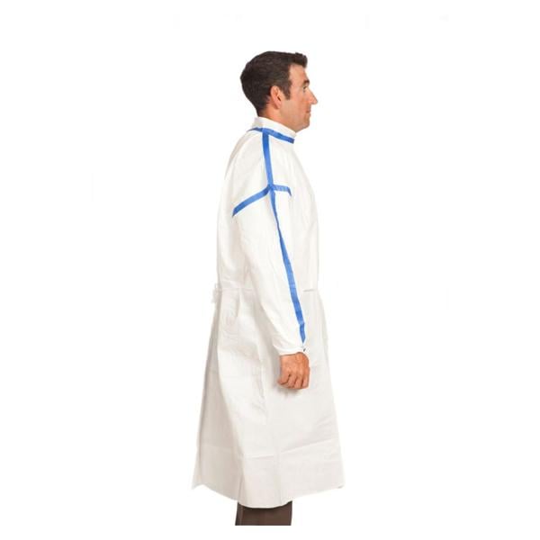 Lab Gown Polyethylene / Polypropylene X Large White 50/Ca