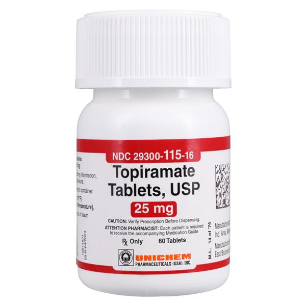 Topiramate Tablets 25mg Bottle 60/Bt