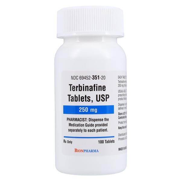 Terbinafine HCl Tablets 250mg Bottle 100/Bt