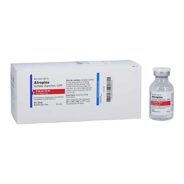 Atropine Sulfate Injection 0.4mg/mL MDV 10/Pk