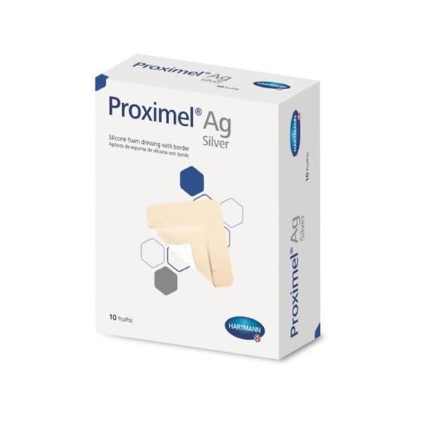 Proximel Ag Silicone Foam Border Dressing 6x6" Sterile Square Slcn Adh Tn