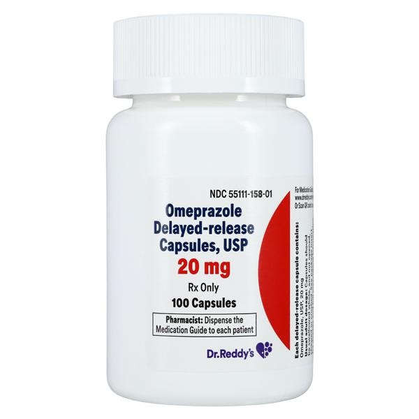 Omeprazole DR Delayed-Release Capsules 20mg Bottle 100/Bt