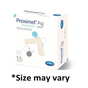 Proximel Ag Silicone Foam Non-Border Dressing 6x6" Sterile Square Adhs Wt/Tn