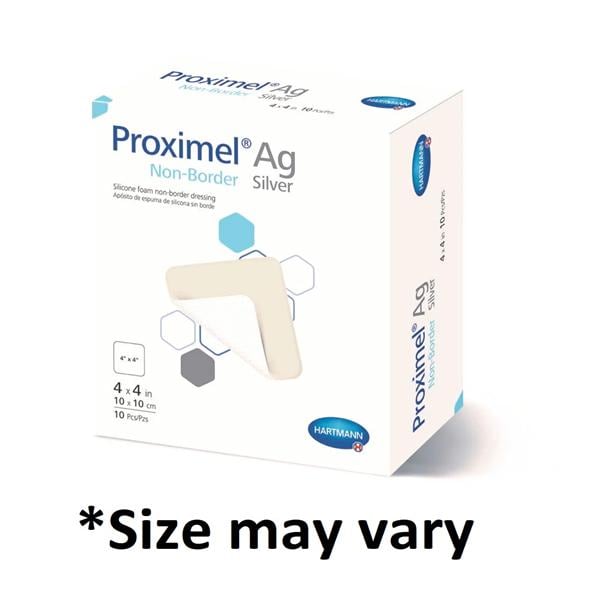 Proximel Ag Silicone Foam Non-Border Dressing 6x6" Sterile Square Adhs Wt/Tn