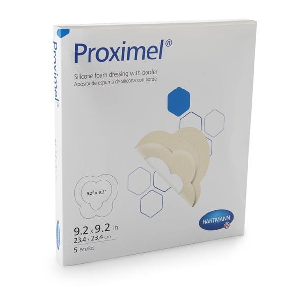 Proximel Silicone Foam Border Dressing Sterile Sacrum Adhesive White/Tan