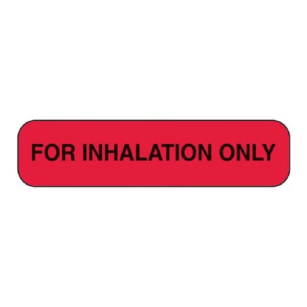 Warning Label f/ Inh Ony Red with Black Text Single Use 1-5/8x3/8" NS 1000/Pk