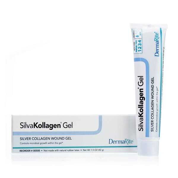 SilvaKollagen Hydrolyzed Collagen/Silver Oxide Wound Gel Tube 1.5oz LF