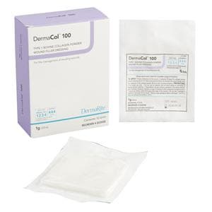 DermaCol 100 Collagen Powder Wound Filler Dressing Sterile 1 gram Hi Abs LF