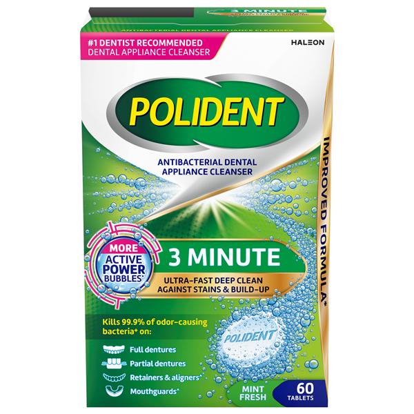 Polident Denture Cleanser 90/Bx, 6 BX/CA