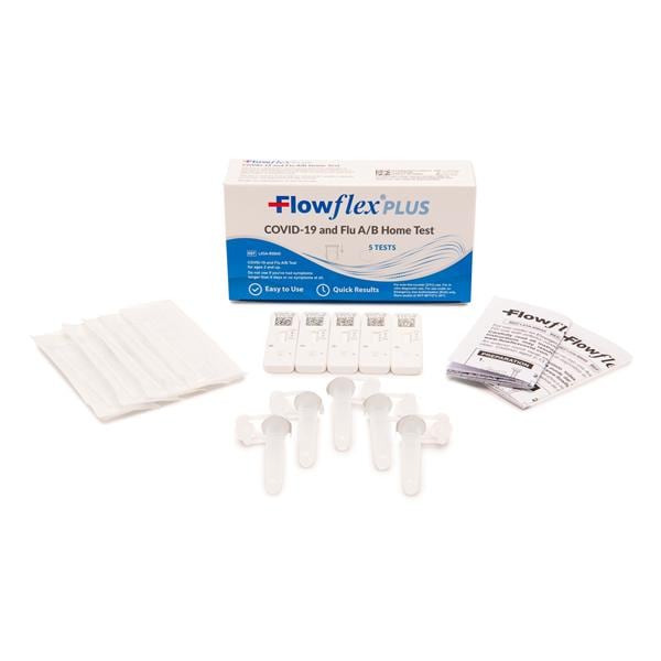 Flowflex Plus COVID-19/Flu A&B Antigen Home Test OTC 5/Bx, 96 BX/CA