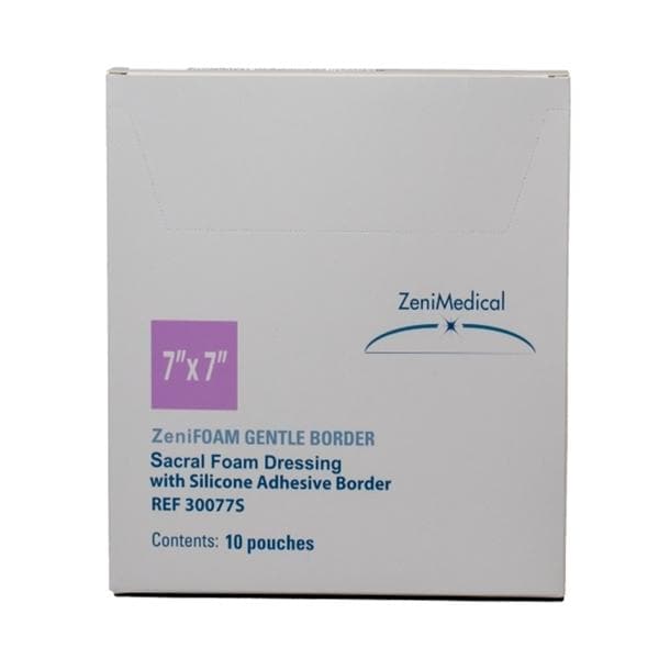 ZeniFOAM GENTLE BORDER PU Fm Border Dressing 7x7 Strl Scrl NAdhr Slcn Adh Tn Abs