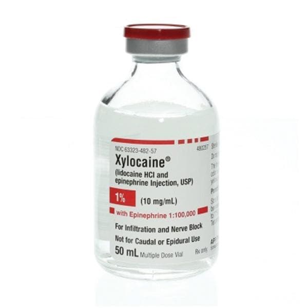 Xylocaine w/Epinephrine Injection 1% 1:100,000 MDV 50mL 25/Pk
