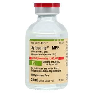 Xylocaine MPF w/Epinephrine Injection 1% 1:200,000 PF SDV 30mL 25/Pk