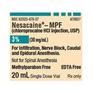 Nesacaine MPF Injection 3% Preservative Free SDV 20mL 25/Package