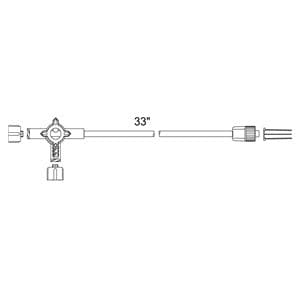 Medex IV Extension Set 35" Injection Site Male Luer Lock Adapter Wht Cp 50/Ca