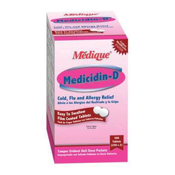 Medicidin-D Allergy Tablets 325/2/5mg Unit Dose Packet 50x2/Bx