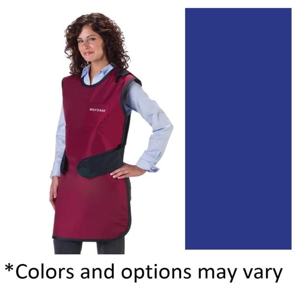 Lead Apron Royal Blue 24x42" With Collar Ea