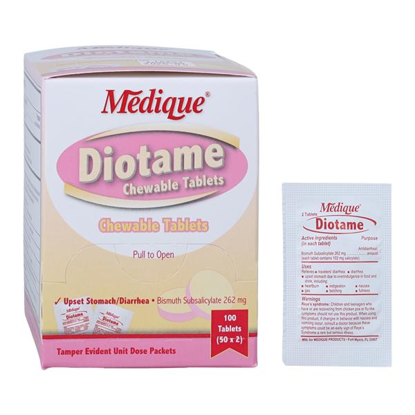 Diotame Antacid/Antidiarrhea Tablets 262mg 50X2/Bx