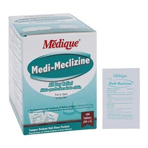 Medi-Meclizine Anti-Nausea Tablets 25mg Unit Dose Packet 50x2/Bx