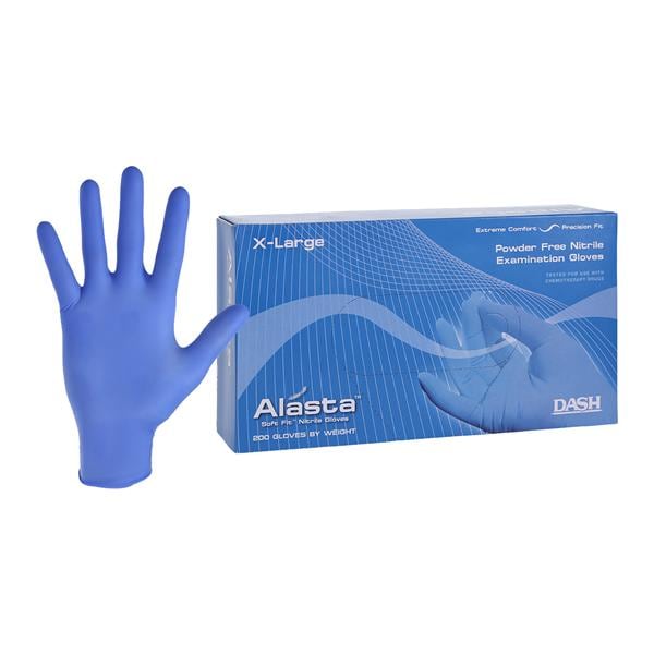 Alasta Soft Fit Nitrile Exam Gloves X-Large Blue Non-Sterile