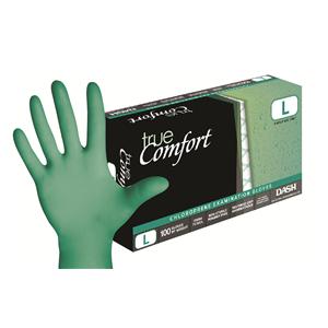 True Comfort Chloroprene Exam Gloves Large Green Non-Sterile