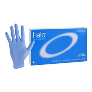 Halo Nitrile Exam Gloves Large Dark Blue Non-Sterile