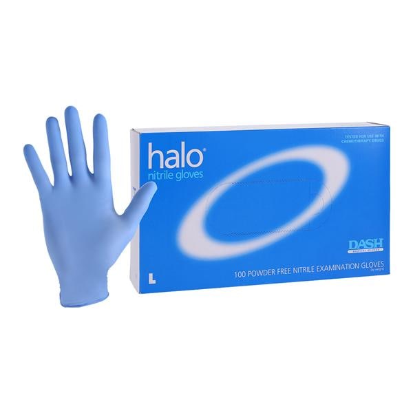 Halo Nitrile Exam Gloves Large Dark Blue Non-Sterile