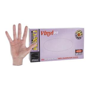 Dash Vinyl Vinyl Exam Gloves Small Clear Non-Sterile