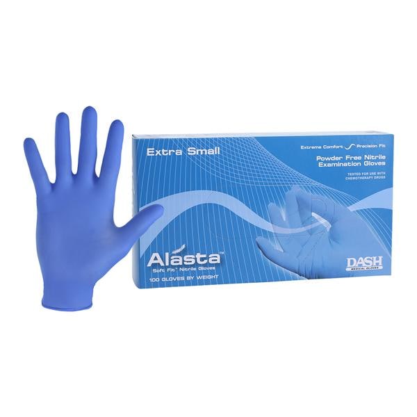 Alasta Soft Fit Nitrile Exam Gloves X-Small Blue Non-Sterile
