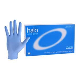 Halo Nitrile Exam Gloves Medium Dark Blue Non-Sterile, 10 BX/CA