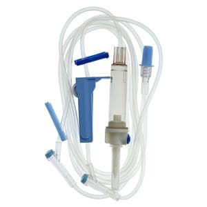 IV Solution Set 10Drp 104 2 Inj Sites: 34", 6 M LL Adptr/Rtng Clr Dvnt Spk Ea