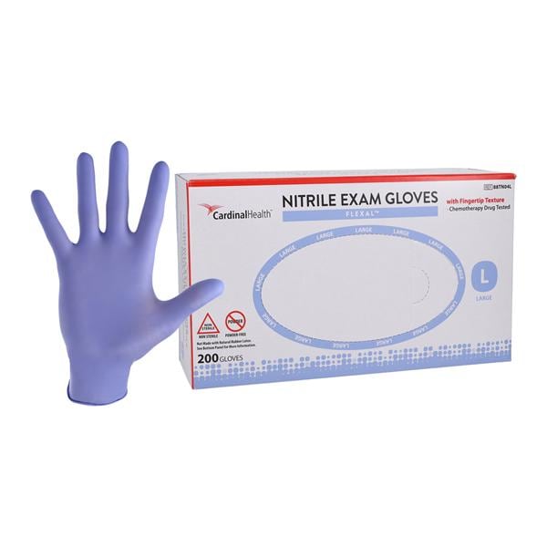 Flexal Nitrile Exam Gloves Large Cornflower Blue Non-Sterile