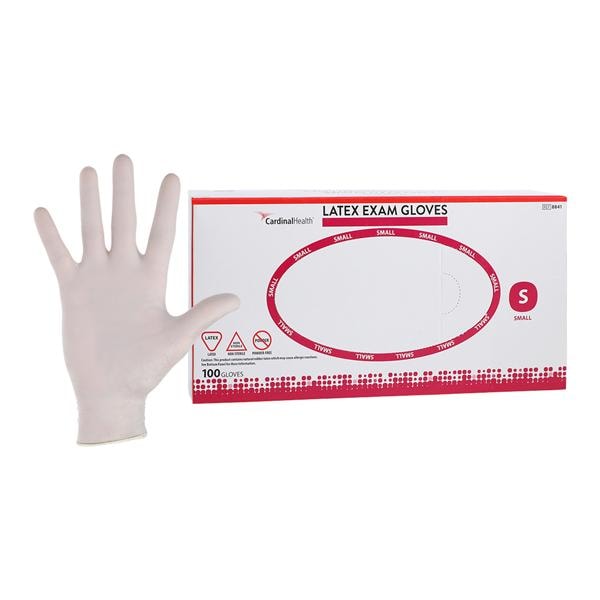 Positive Touch Latex Exam Gloves Small White Non-Sterile