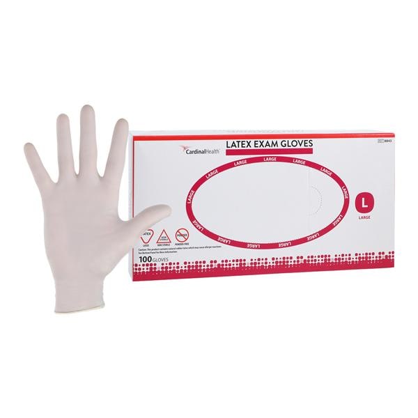 Positive Touch Latex Exam Gloves Large White Non-Sterile
