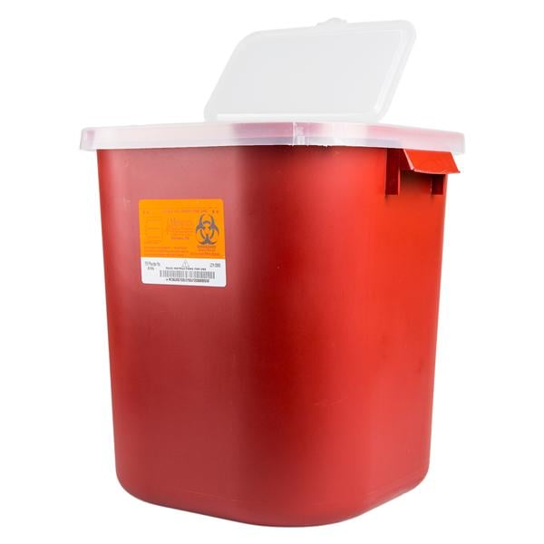 Sharps Container 8gal Red 13-3/4x14x13-3/4" Horizontal Drop Polypropylene Ea, 10 EA/CA