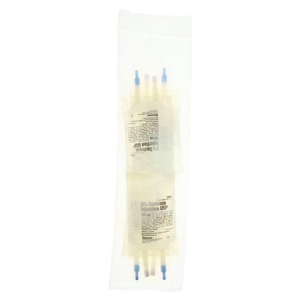 IV Injection Solution Dextrose 5%/Water 50mL Viaflex Plastic Container 4/Pk, 24 PK/CA