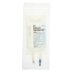 IV Injection Solution Dextrose 5%/Water 100mL Viaflex Plastic Container Ea