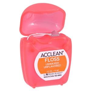 Acclean Floss Unwaxed 12 Yards Unflavored Patient Size 72/Bx