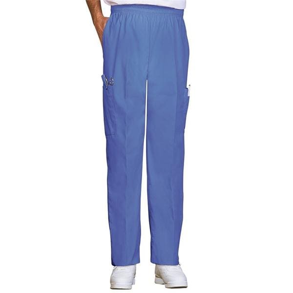 Scrub Pant 4 Pockets Medium Ceil Blue Unisex Ea