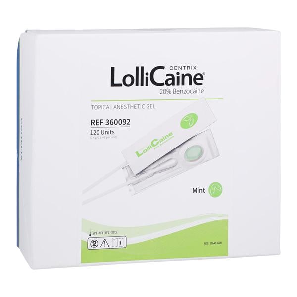 Lollicaine Topical Anesthetic Gel Mint Unit Dose 120/Pk