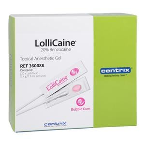 Lollicaine Topical Anesthetic Gel Bubble Gum Unit Dose 120/Pk