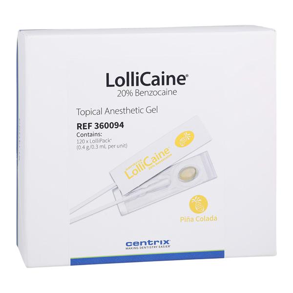 Lollicaine Topical Anesthetic Gel Pina Colada Unit Dose 120/Pk